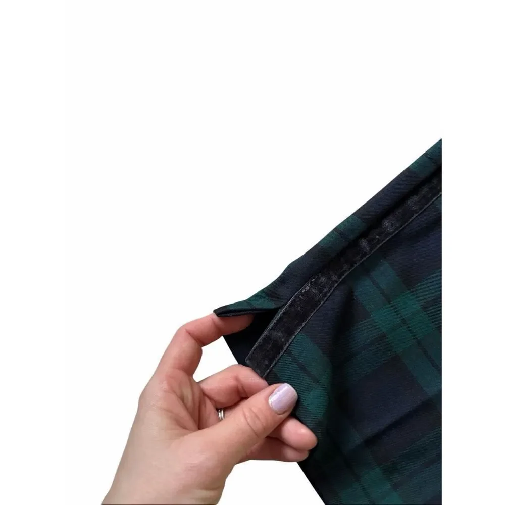 TALBOTS pants HAMPSHIRE ANKLE NEW Wool Blend BLACK Green WATCH PLAID size 20W Pl